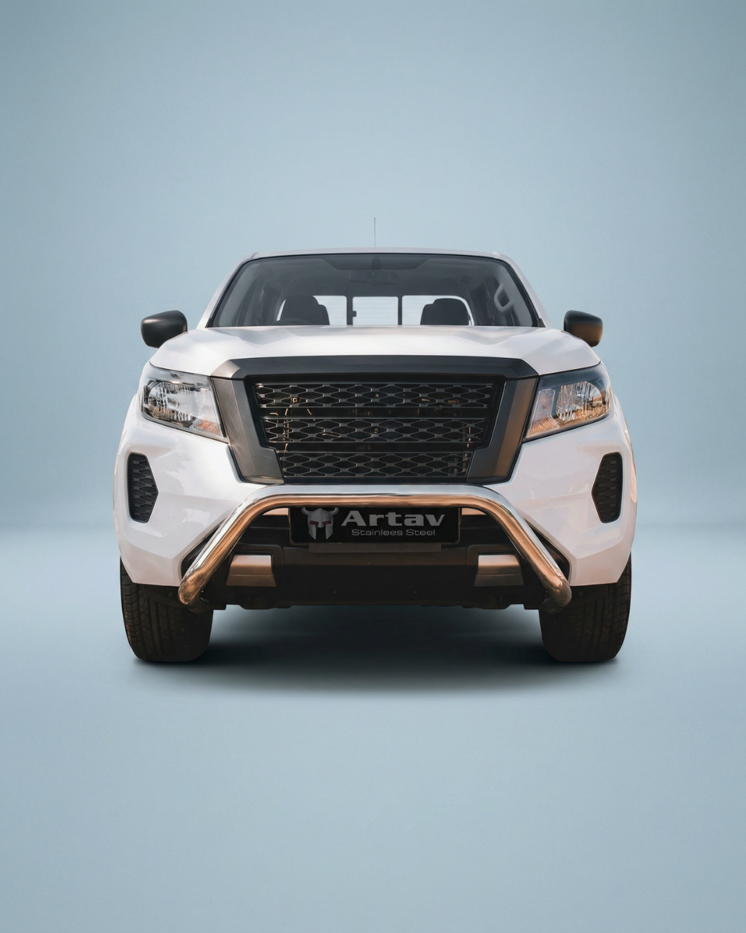Artav Nudge Bar Stainless for use on Nissan Navara D23 Facelift Model 2021 >