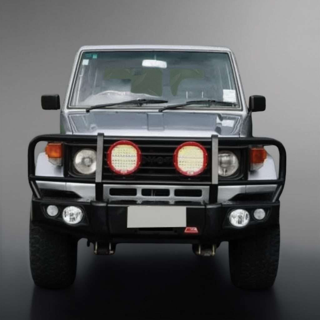 LANDCRUISER 70/79 Series PICK UP 1994 - 2007 CLASSIC (Round head lights): POST TYPE FRONT BUMPER REPLACEMENT BULLBAR