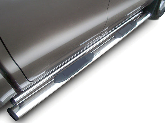Amarok Fits Fits 2011 to 2023 Stainless Steel Oval DC Side Steps (fits all models including Ultimate) (Product developed in 2012) UNBRANDED