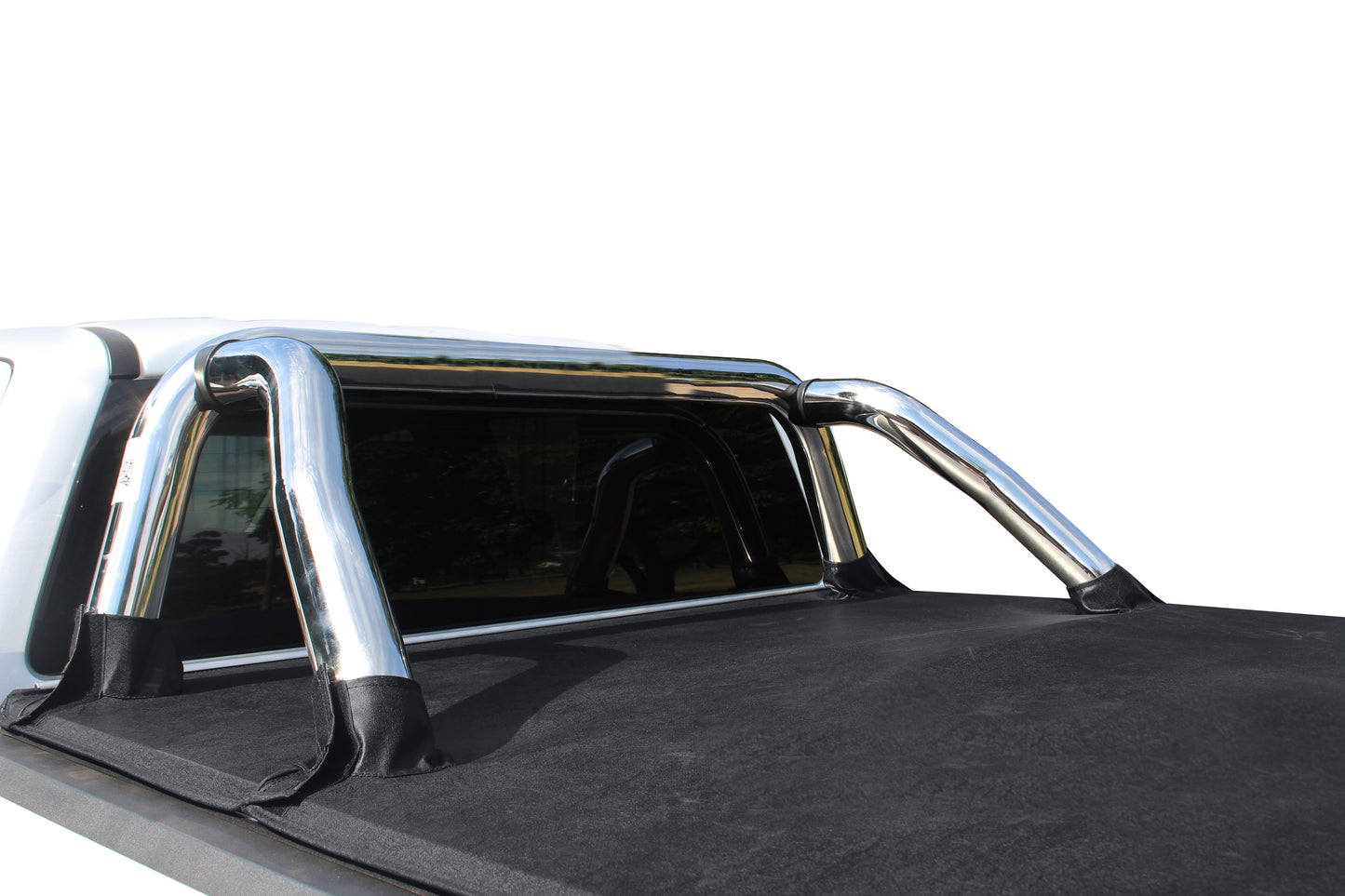 Volkswagen Amarok Next Gen 2023 S/Cab Polished Stainless Steel Fleet Sportsbar (i.e., no side plates / tube) Base plate mount - UNBRANDED