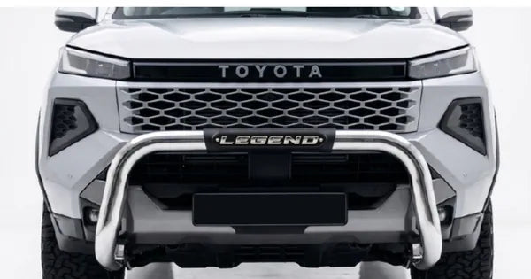 Hilux PDC Nudge Bar Stainless LEGEND Branding (Fits all Models on New TRAVO Hilux) 2026 >
