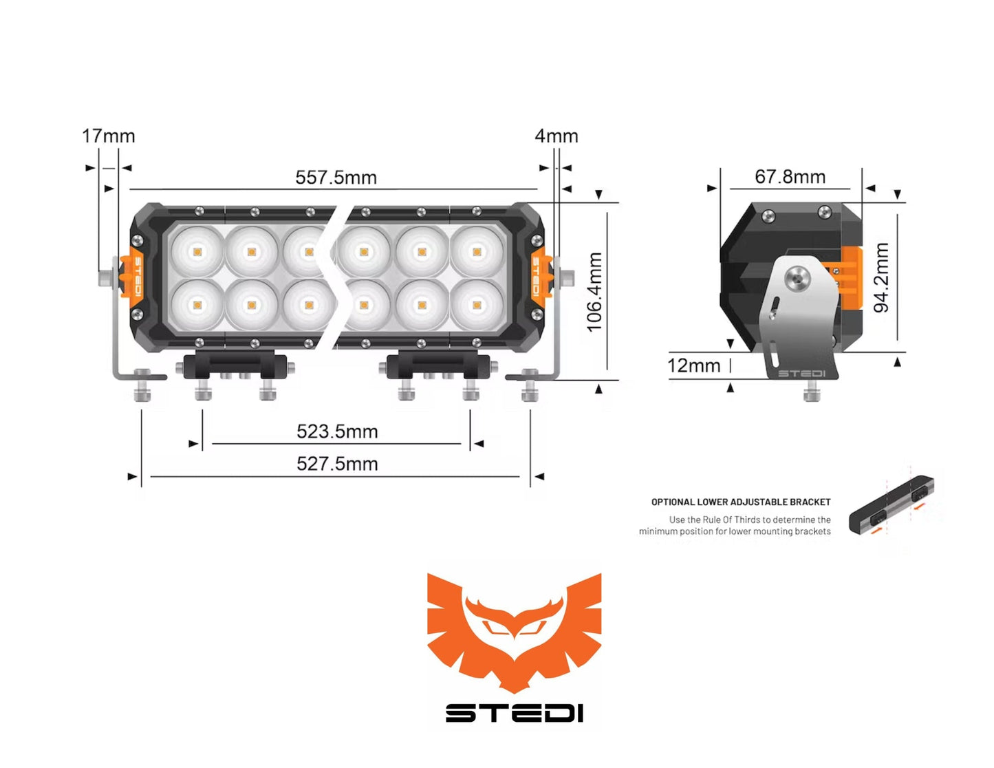 Stedi ST3303 Pro 23.3-INCH 32 LED Light Bar