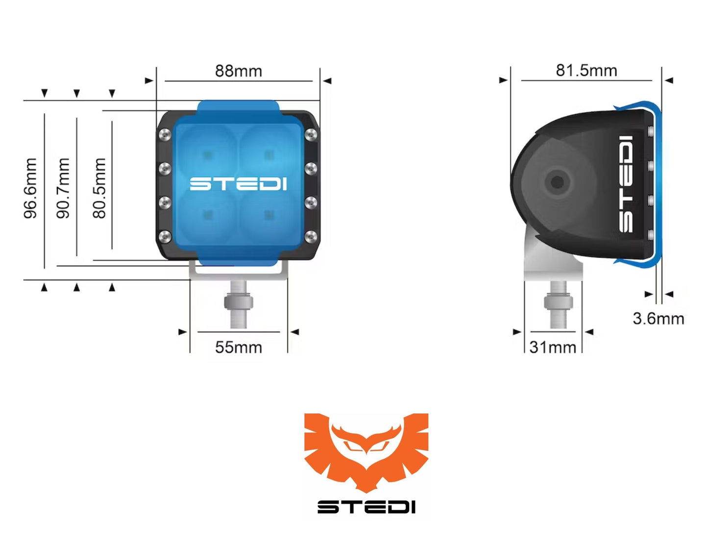 Stedi - C-4 Black Edition LED Light Cube - Spot