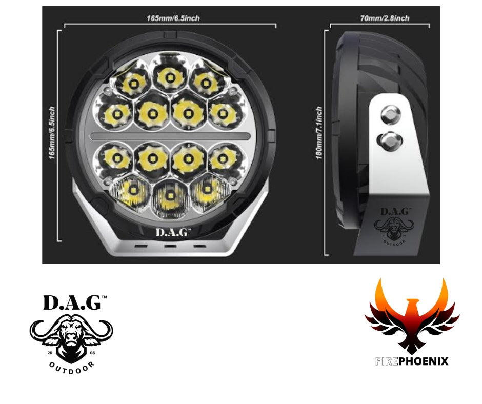 Fire Phoenix 6.5'' DRL LED Spotlight Set