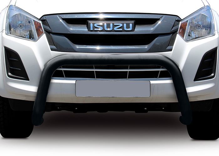 Isuzu D-Max & KB Gen 6 Black Stainless Steel Fleet Nudge Bar (No side plates)