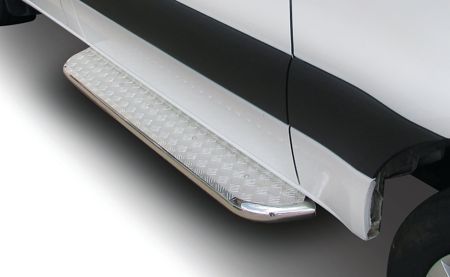 Merc Sprinter Polished Stainless Steel Side Step - 2019 (Fitting kit included) (PASSENGER STEP ONLY)