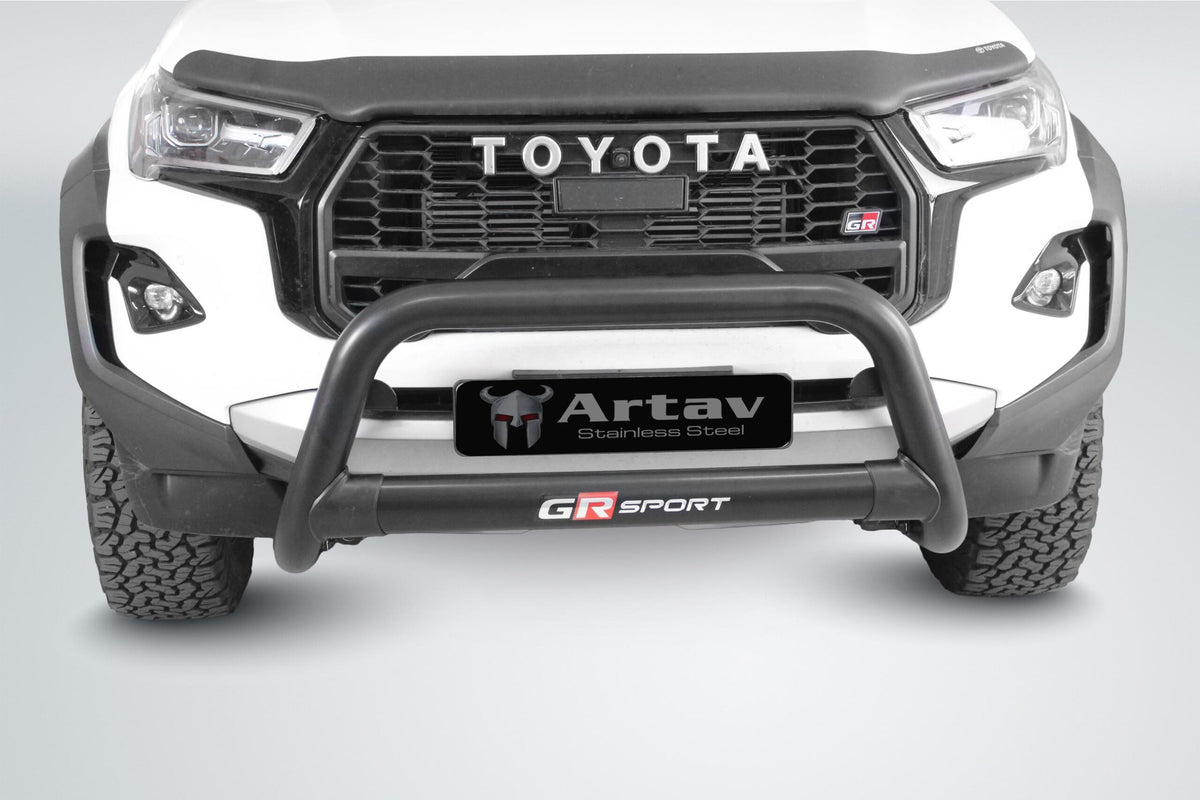 Toyota Hilux GR-S3 (GR Sport) Nudge Bar Black (Includes Top Support Brackets) 2024 >