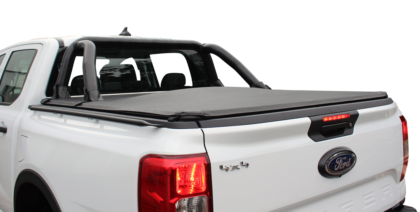 MLA Ranger P703 D/Cab Black Stainless Steel Fleet Sportsbar - Top Mount