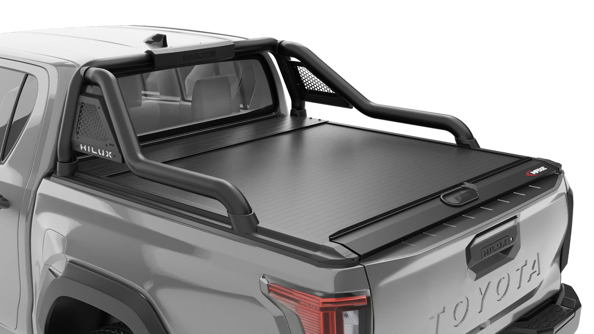 Toyota Hilux MY26 Black Long Leg Sports Bar Rollatop Compatible
