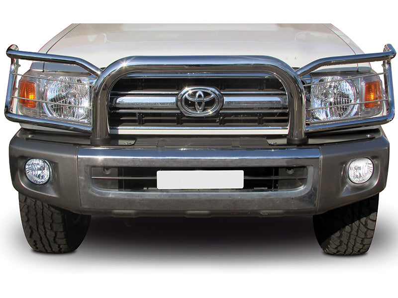 Toyota LC70 2017* Stainless Steel Headlight Wrap Around (Fitting kit included)