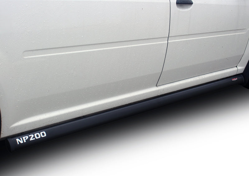 Nissan NP200 Black Coated Stainless Steel Side Bar