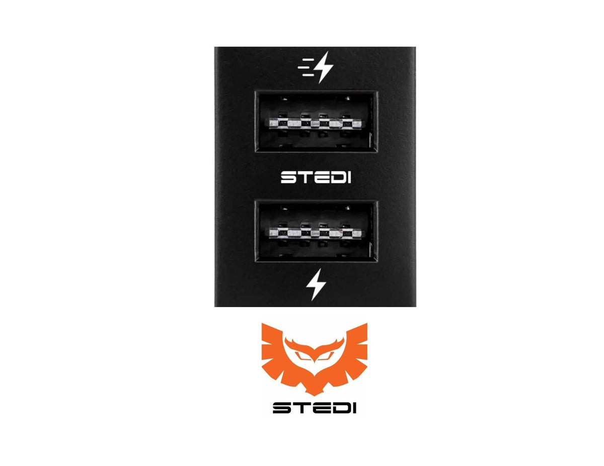 Stedi Short Type Push Switch To Suit Toyota Dual USB
