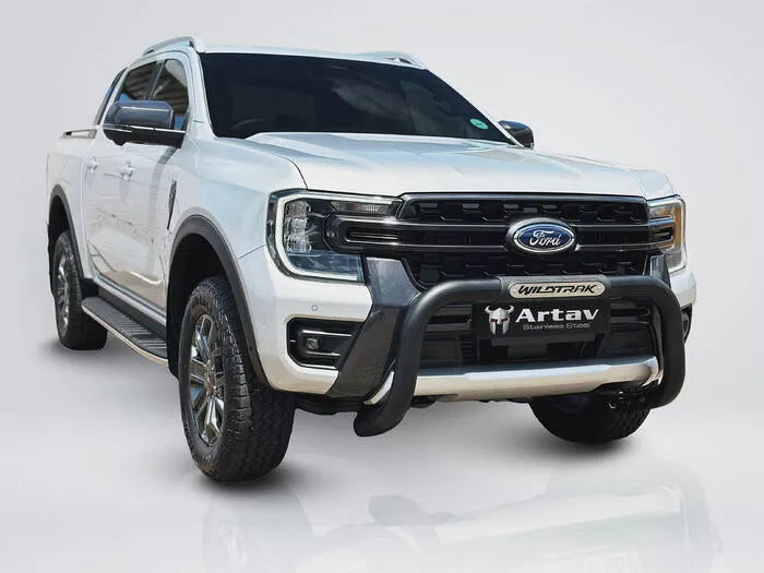 Ford Ranger Next Gen WILDTRAK Nudge Bar Black + Top Support Brackets Included