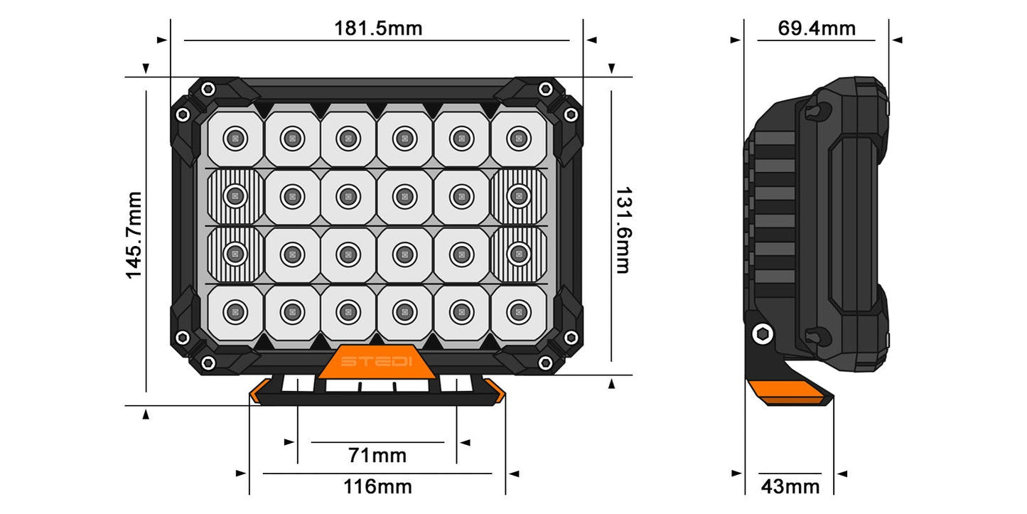 Stedi - Quad Pro LED Driving Lights