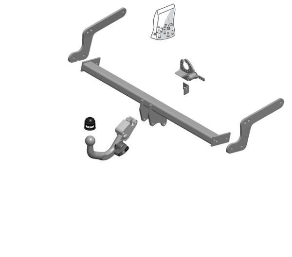 RENAULT DUSTER BMA Detachable Tow Bar Closed Off-Road Vehicle