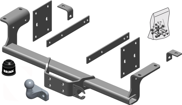 OPEL MOVANO B Platform/Chassis (X62) Flange ball 2 holes Platform/Chassis