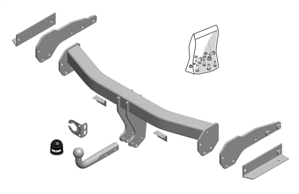 JEEP GRAND CHEROKEE IV (WK, WK2) Fixed tow bar Closed Off-Road Vehicle