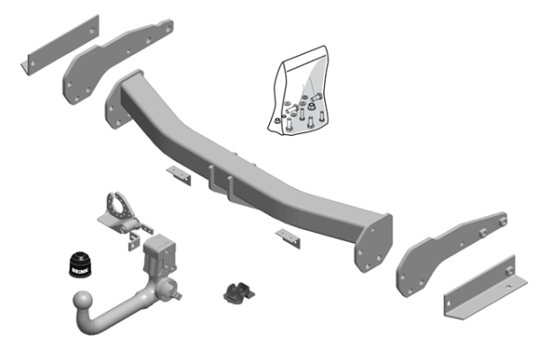 JEEP GRAND CHEROKEE IV (WK, WK2) BMU Detachable Tow Bar Closed Off-Road Vehicle