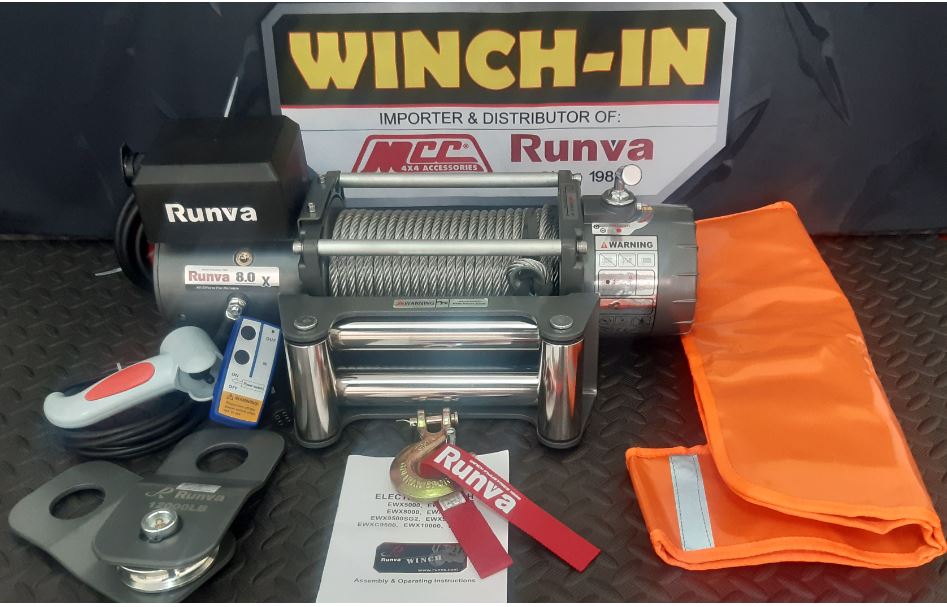 RUNVA WINCH - Steel Cable 8000lbs (3 629kg) 12V