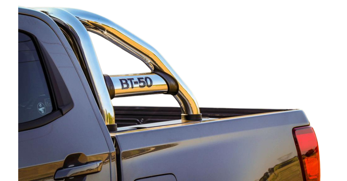 Mazda BT50 2021 Sports Bar Stainless (Black Base Plates) 2021 >