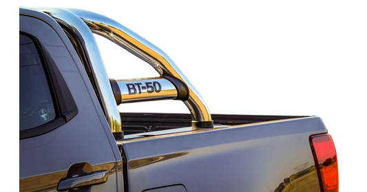 Mazda BT50 2021 Sports Bar Stainless (Black Base Plates) 2021 >