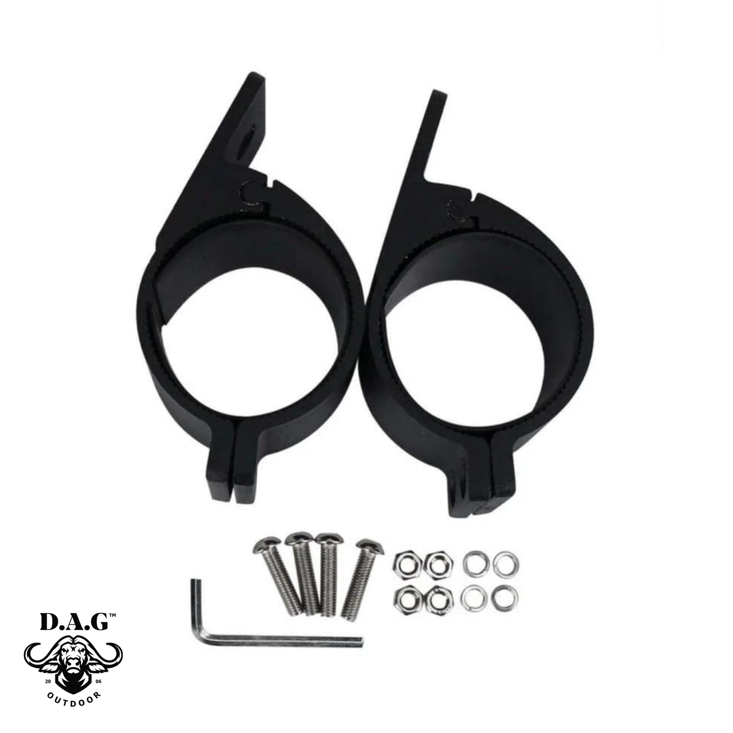 3" (76mm) Spotlight Clamps Set - Black
