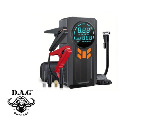 Portable Compressor and Jump Starter Kit