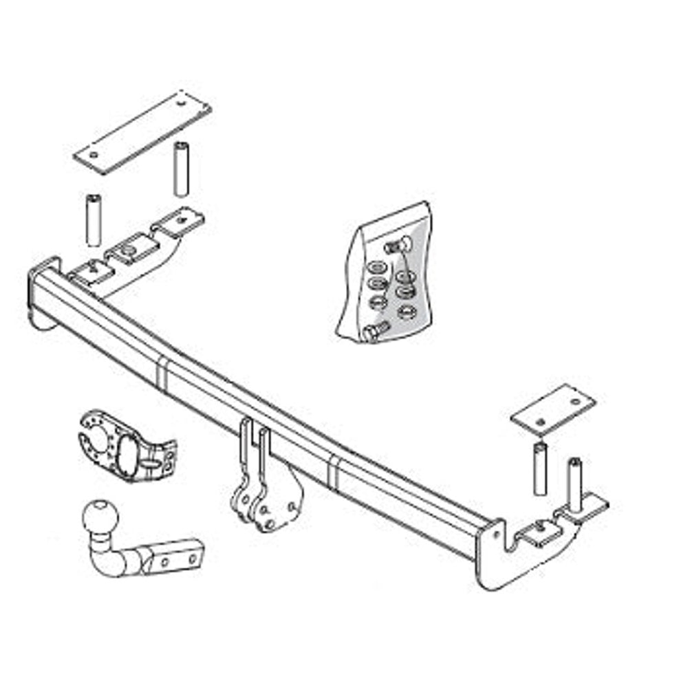 Daewoo Matiz (M250) Brink Swan Neck (Fixed) Wiring Harness Included (2005-2009)