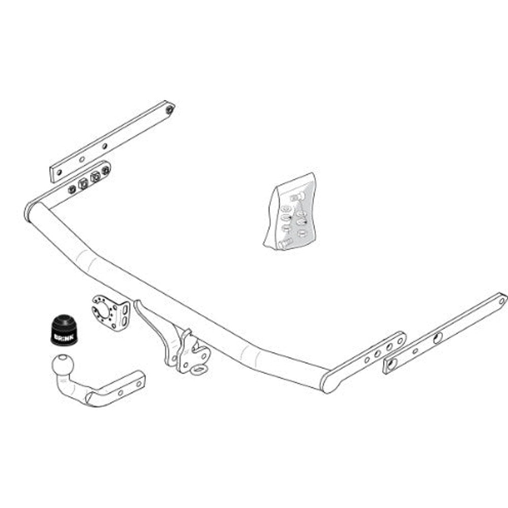 Ford Fiesta V Brink Swan Neck (Fixed) Wiring Harness Included (2001-2010)