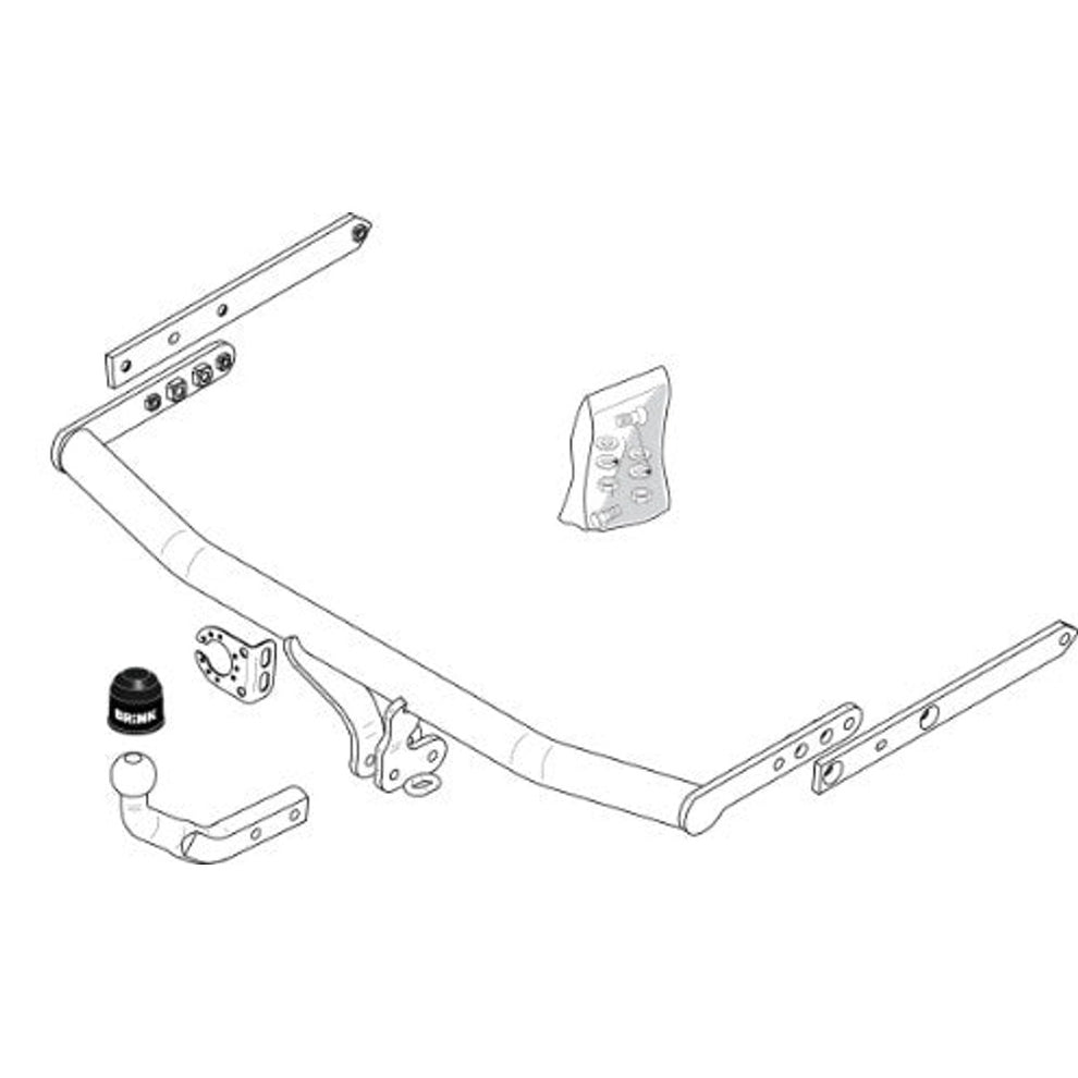 Ford Figo Brink Swan Neck (Fixed) Wiring Harness Included (2010-2015)