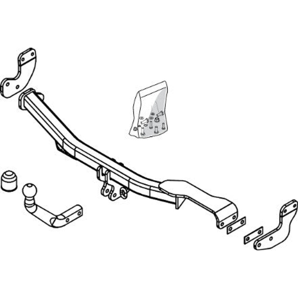 Citroen C3 I (Fc_) Brink Swan Neck (Fixed) Wiring Harness Included (2002-2009)