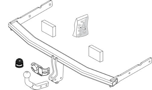 VW TOURAN (1T1, 1T2)  Brink swan neck (fixed)  Wiring Harness Included