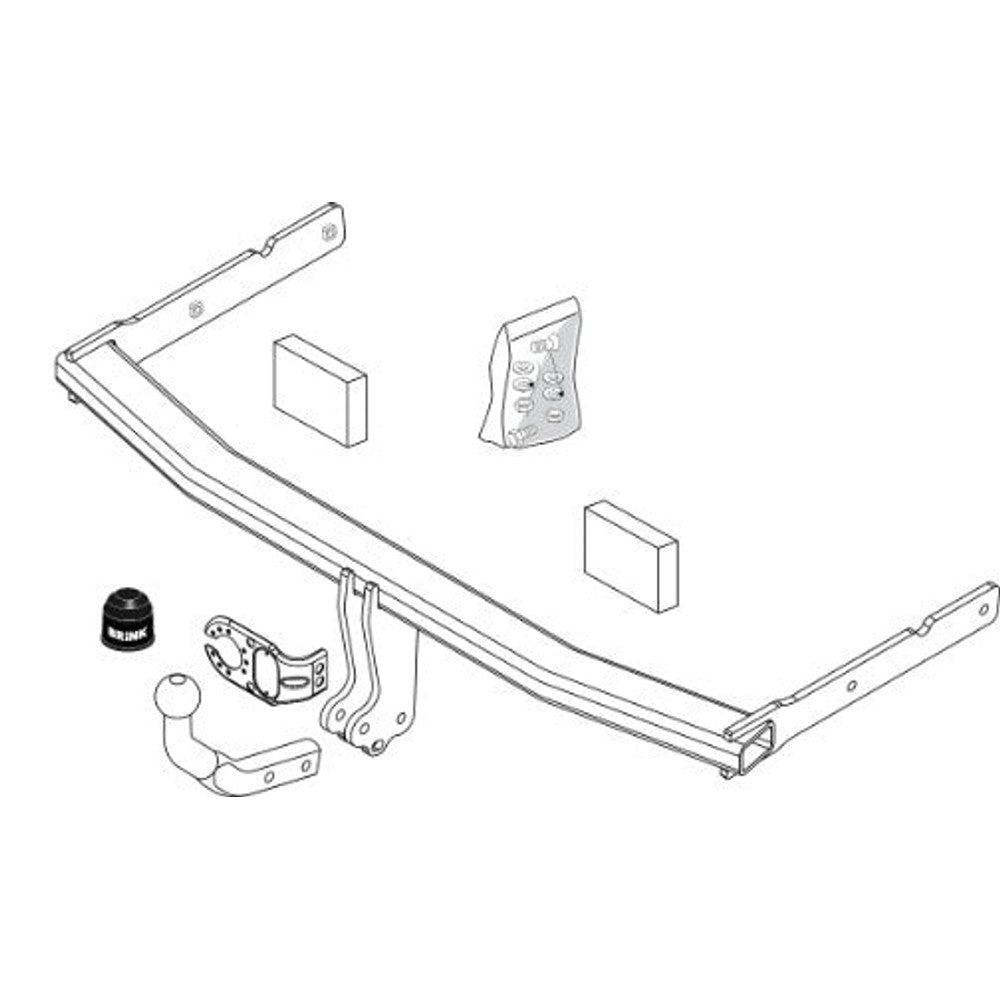 VW Touran (1T1, 1T2) Brink Swan Neck (Fixed) Wiring Harness Included (2003-2006)