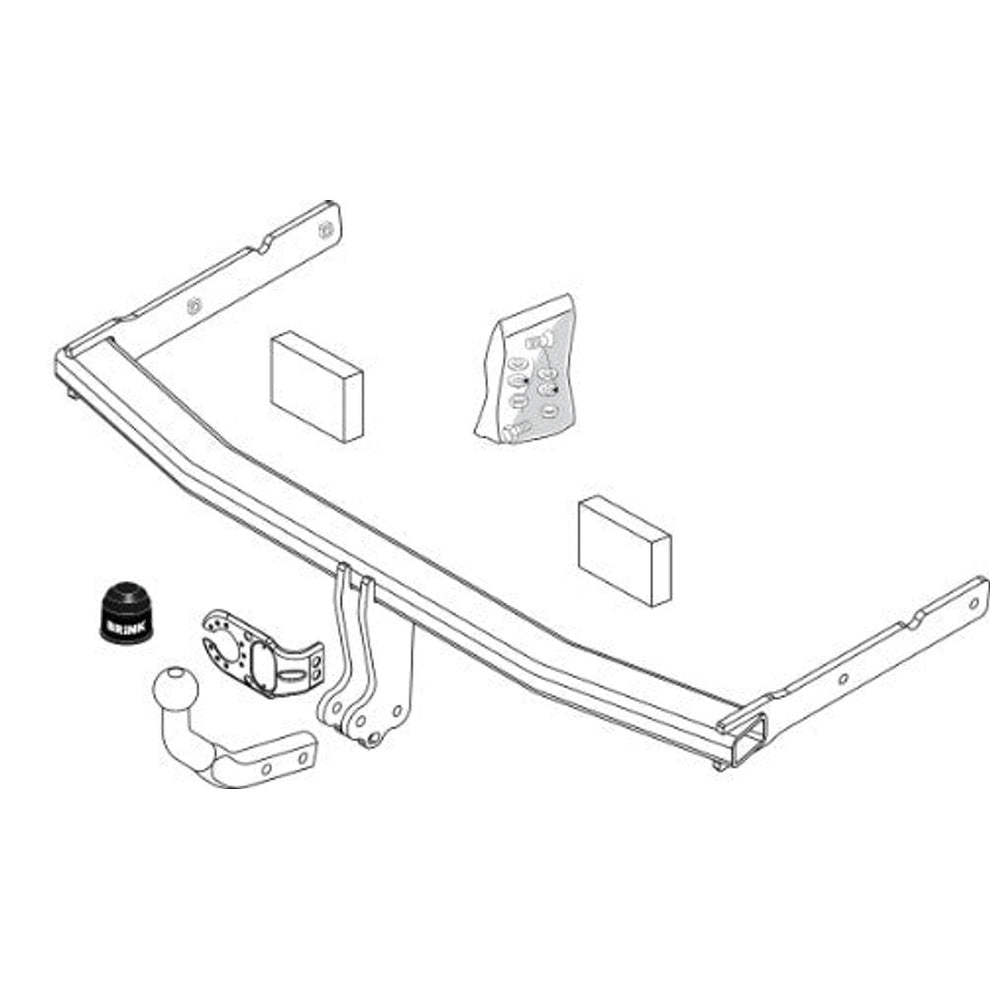 VW Touran (1T1, 1T2) Brink Swan Neck (Fixed) Wiring Harness Included (2003-2006)