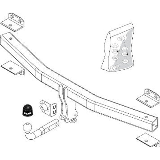 Porsche Cayenne (92A) Brink Swan Neck (Fixed) Wiring Harness Included (2010-2017)