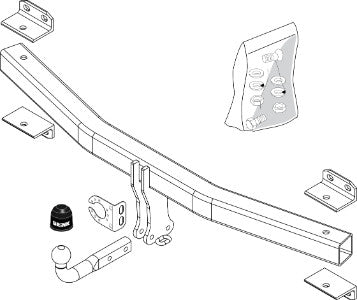PORSCHE CAYENNE (9PA)  Brink swan neck (fixed)  Wiring Harness Included