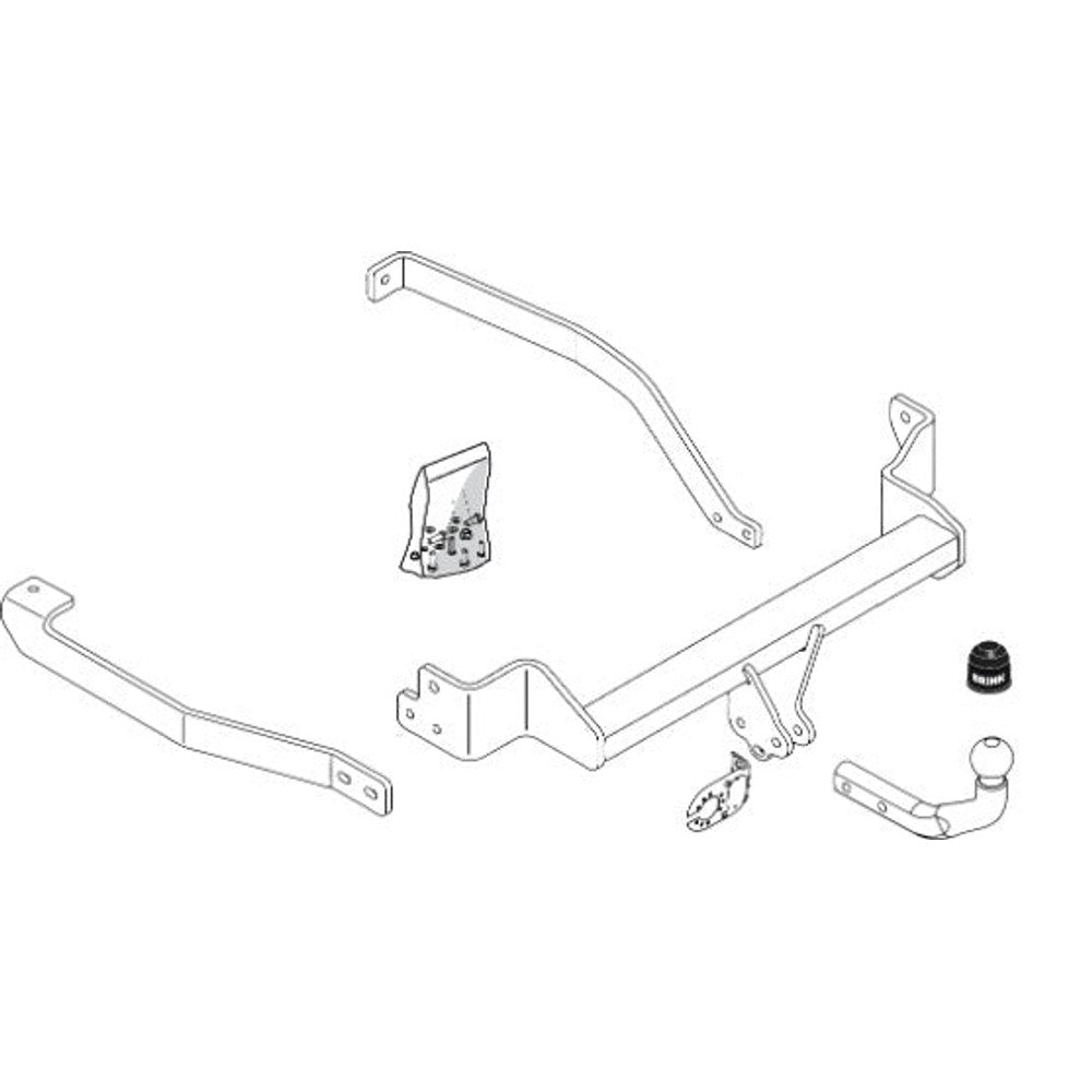Peugeot 807 (E) Brink Swan Neck (Fixed) Wiring Harness Included (2002-2011)