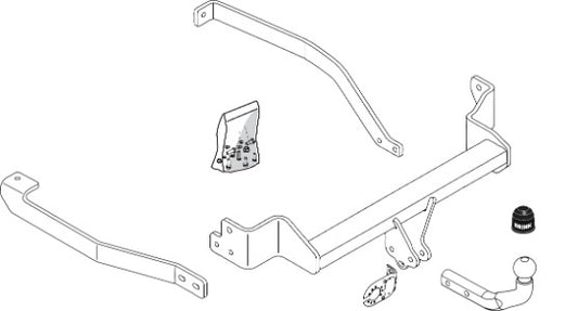 PEUGEOT 807 (E)  Brink swan neck (fixed)  Wiring Harness Included