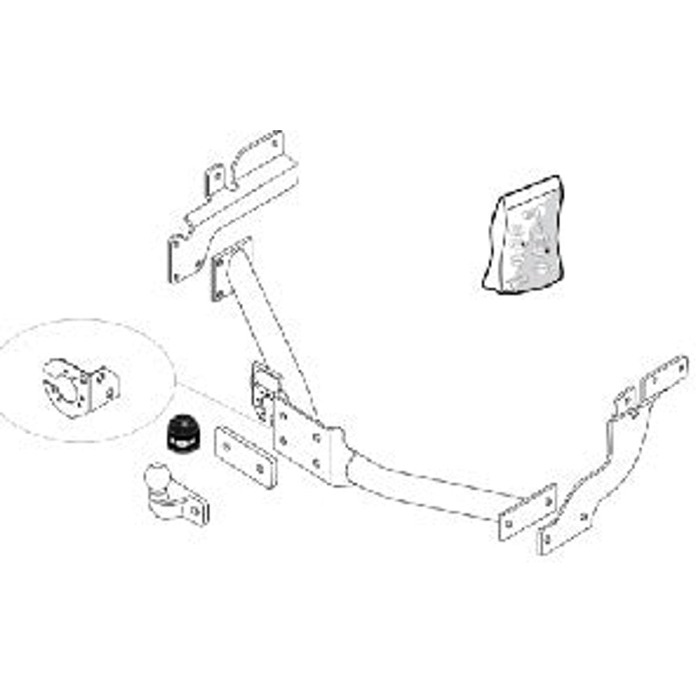 Ford Tourneo Connect Flanged Ball Towbar Wiring Harness Included (2002-2013)