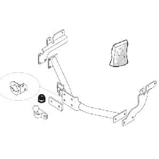 Ford Tourneo Connect Flanged Ball Towbar Wiring Harness Included (2002-2013)