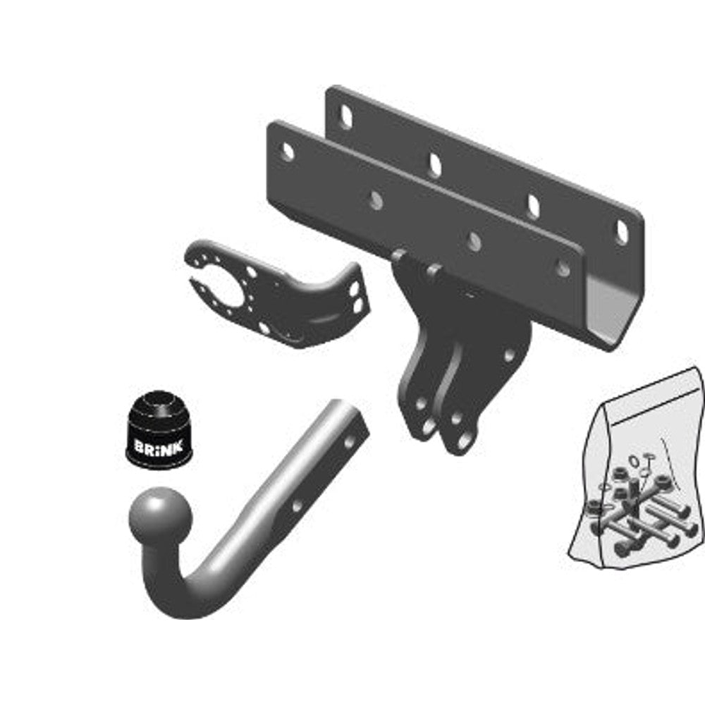 Jeep Commander (Xk, Xh) Brink Swan Neck (Fixed) Wiring Harness Included (2005-2010)