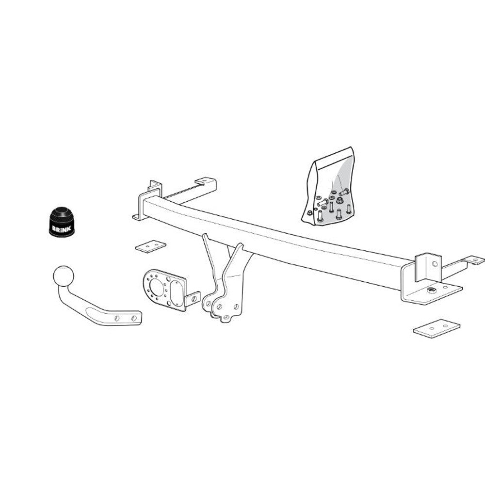Honda Jazz I (GD, Ge) Brink Swan Neck (Fixed) Wiring Harness Included (2001-2008)