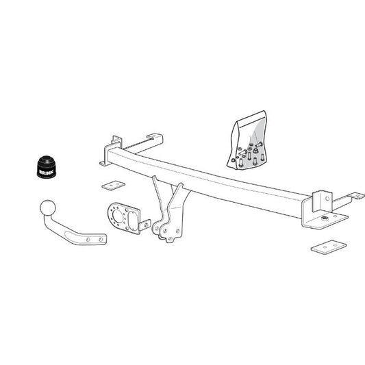 Honda Jazz I (GD, Ge) Brink Swan Neck (Fixed) Wiring Harness Included (2001-2008)