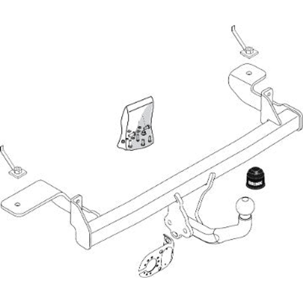 Fiat Panda (169_) Brink Swan Neck (Fixed) Wiring Harness Included (2003-2012)