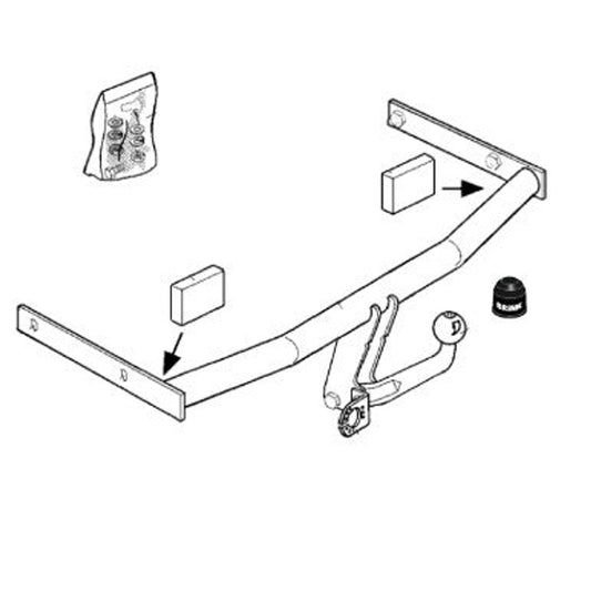 VW Polo (9N_) Brink Swan Neck (Fixed) Wiring Harness Included (2001-2009)