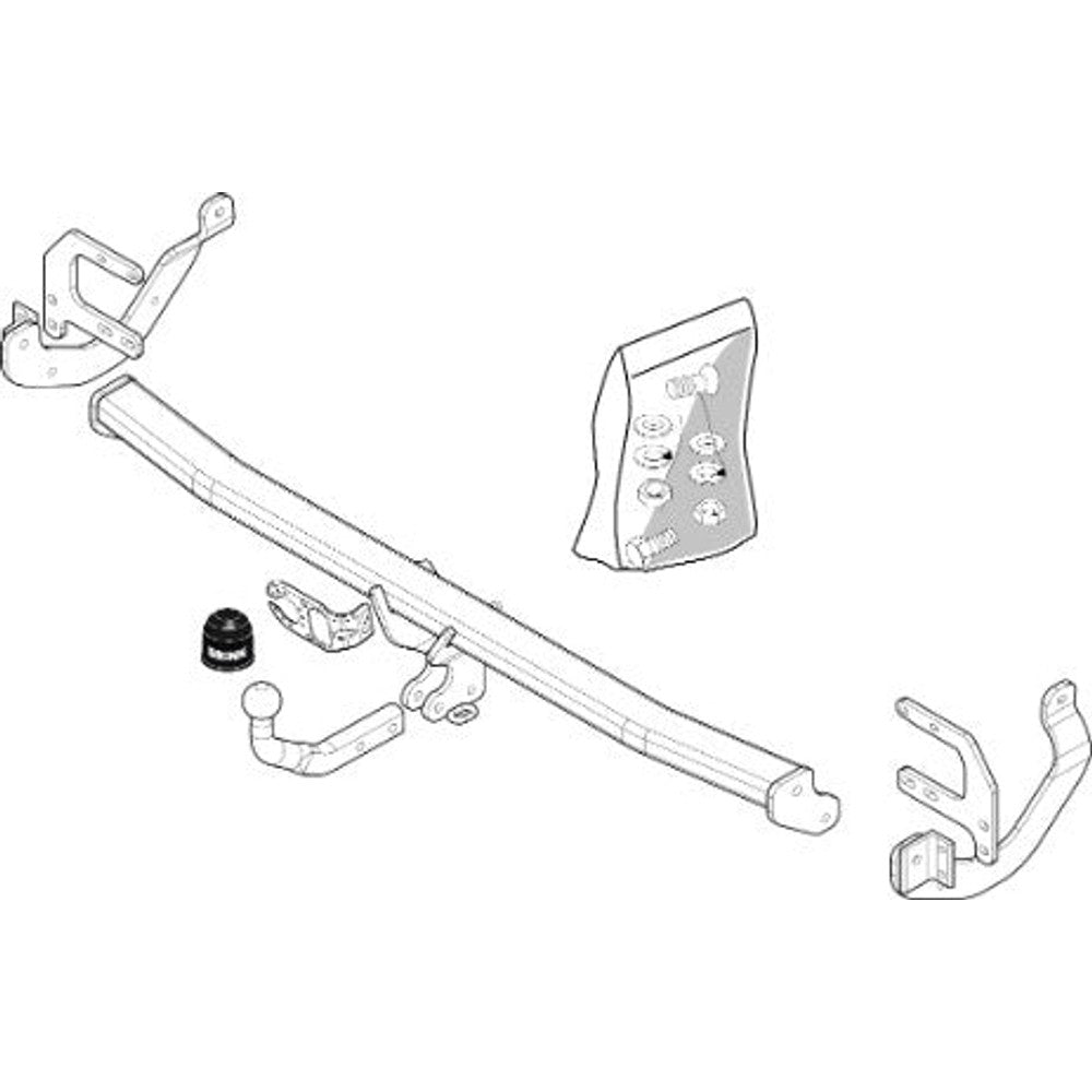 Peugeot 407 (6D_) Brink Swan Neck (Fixed) Wiring Harness Included (2004-2008)