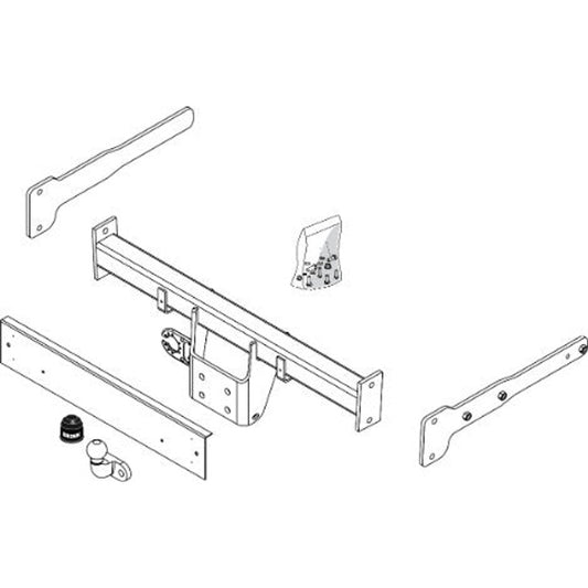 VW Transporter Pick-up (T5, T6) Flanged Ball Towbar Wiring Harness Included (2003-Current)