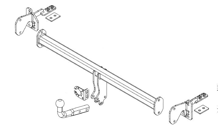 HONDA CR-V VI (RS, RY)  Brink swan neck (fixed)  Wiring Harness Included