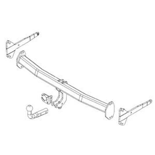 Audi A3 Sportback (8YA) Brink Swan Neck (Fixed) Wiring Harness Included (2021-Current)