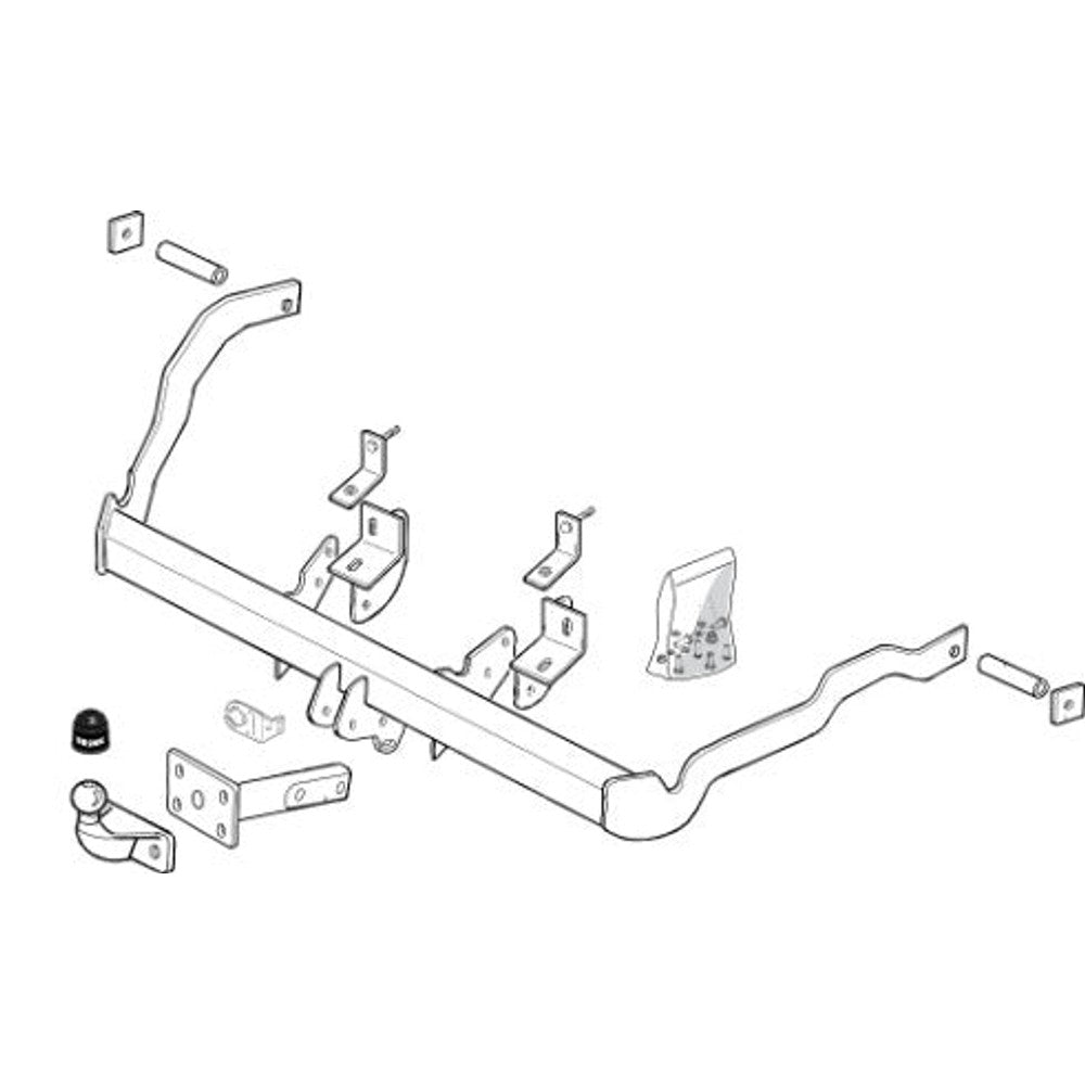 Renault Kangoo (KC0/1_) Flanged Ball Towbar Wiring Harness Included (1997-2008)